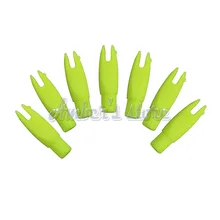 50 шт. желтый пластиковый хвостовик стрелы для стрельба из лука для ID 6,5 мм стрел