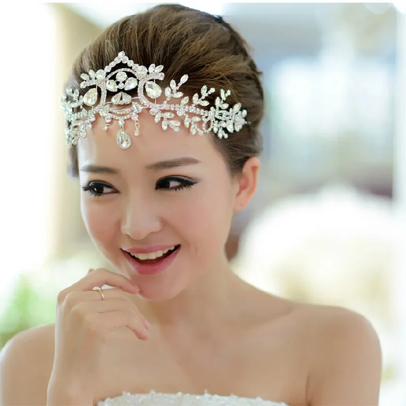 Angel Rhinestone bride headband tiaras Wedding Hair Accessories Crown