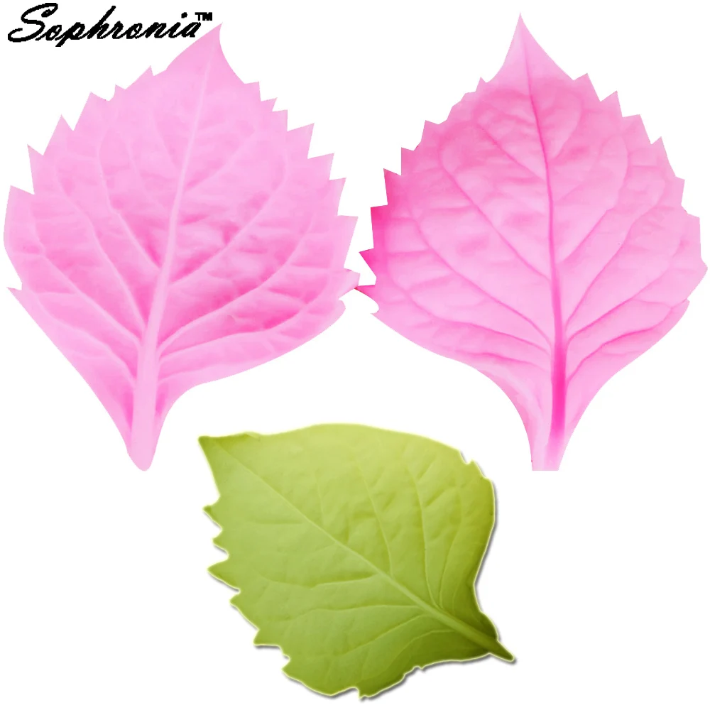 

Sophronia M362 2pcs Leaves Flower Silicone Cake Molds DIY Gumpaste Chocolate Candy Fimo Clay Moulds 8.8*6*1.5CM