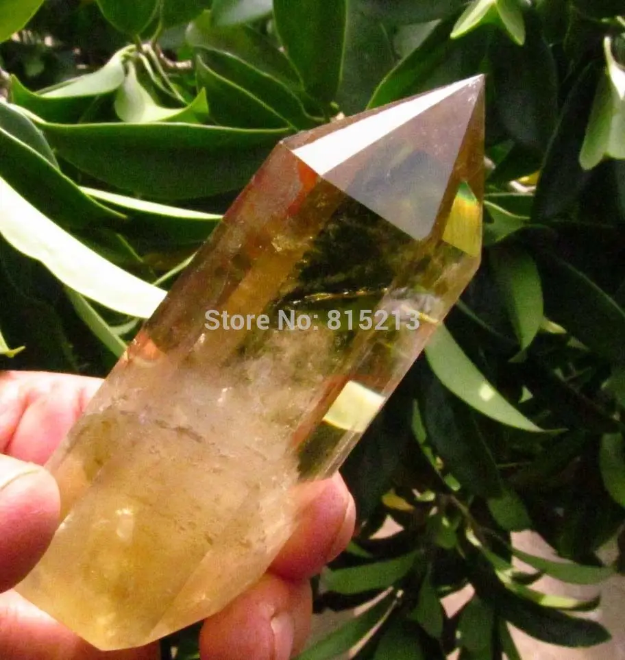 

ddh00881 AAA NATURAL CITRINE SMOKY QUARTZ CRYSTAL POINT Healing
