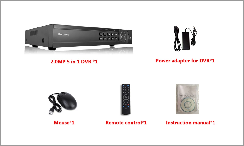 AHCVBIVN4CH CCTV Системы 1080 P TVI 4CH видеонаблюдения DVR с 4 шт. 2.0MP CCD безопасности Камера 1920*1080 CCTV камера наблюдения Системы