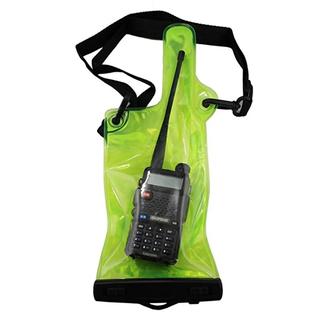 

Green Two way radio waterproof bag case for Motorola Kenwood Baofeng UV-5R UV-B2 Quansheng walkie talkie rainproof bag