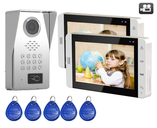 SMTVDP TFT LCD цветной 7 &quotвидео дверной звонок ИК w/t слот для sd карты Интерком домашней