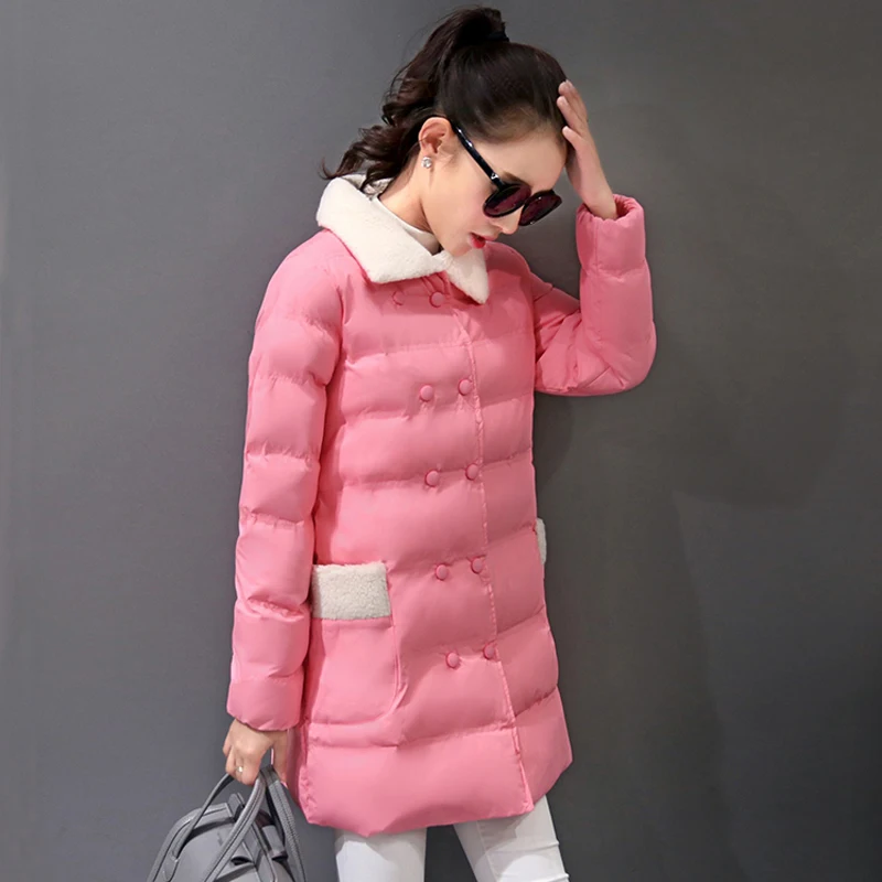 Cultivate one’s morality small cotton-padded jacket winter coats girl long winter jacket coat women big yards
