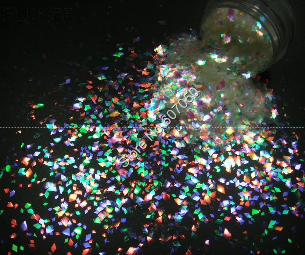 

Mix Size White Glitter Rhombus Shape with Colorful Purple red Gold Green Light Tint for Nail Glitter Art Craft Decoration