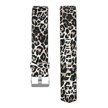 

Fashionable Replacement Wrist Band Smart Watch Band Skull Leopard Pattern Silicone Wrist Strap For Fitbit Charge 2 Men Women