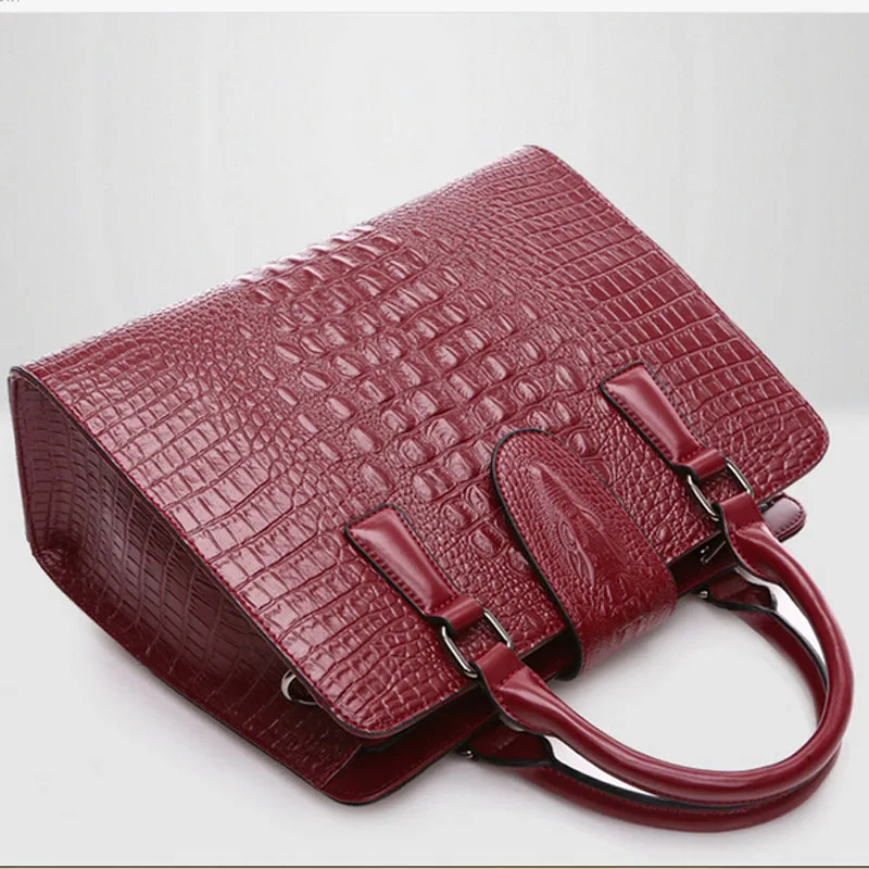 Crocodile Pattern Genuine Leather Bag Women Shoulder Bags Luxury Handbags Women Bags Designer Famous Brands High Quality Crocodile Pattern Genuine Leather Bag Women Shoulder Bags Luxury Handbags Women Bags Designer Famous Brands High Quality