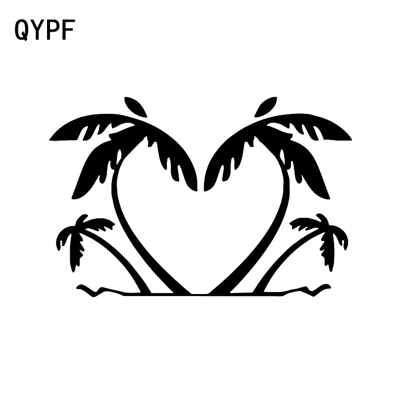 QYPF 15 4 см * 10 3 в форме сердца с изображением четырех деревьев улучшенная Виниловая
