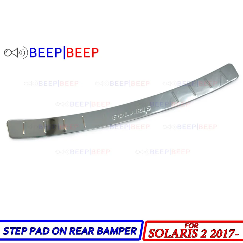 

Rear guard bumper for Hyundai Solaris 2 2017- stainless steel protection step decoration trim cover pad scuff sill car styling