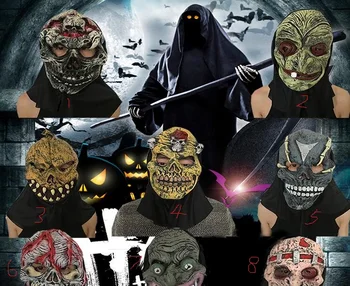 

Black cloth sets monster head terrorist face mask all saints show persona party scary moving whimsy props Christmas Halloween