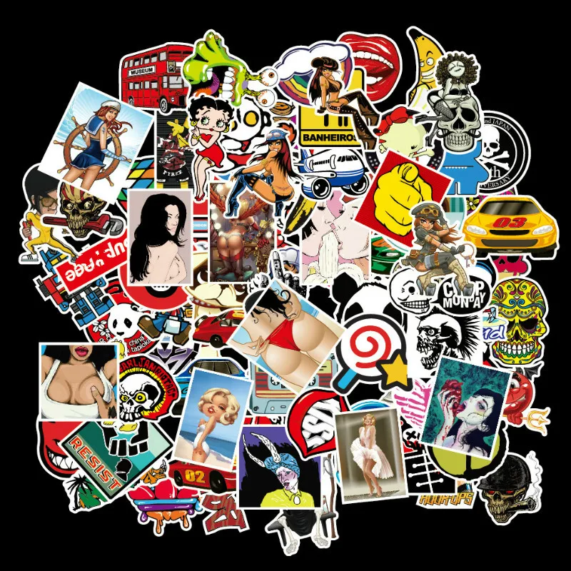 100 pcs Do Not Repeat Waterproof Fun scrapbooking Sticker laptop fridge skateboard for Suitcase Wall car travel stickers pack