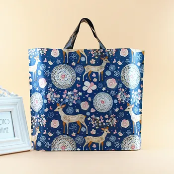 

25pcs/lot Kid's clothing bags New Style Wholesale sika deer Shopping Bags Plastic Gift Bags kid's clothing bags