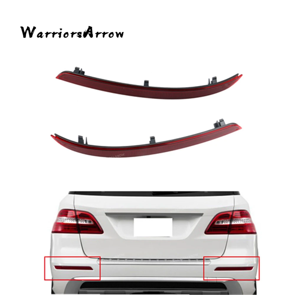 

Pair Rear Left+Right Bumper Reflector Lamp Cover For Mercedes-Benz W166 ML63 ML350 ML550 2012-2015 1668200174 1668200074