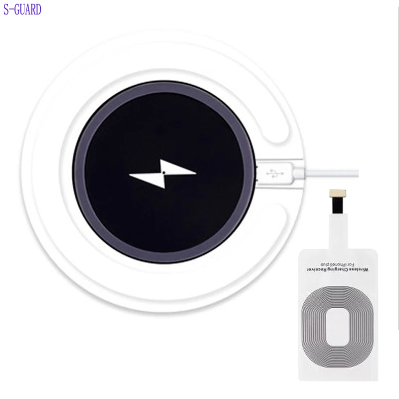 

S-GUARD Wireless Charger Original Charging Pad for iphone 8 plus iphone X 6 5 se 7 7plus Samsung s6 S6edge+ S8 S7edge plus note5