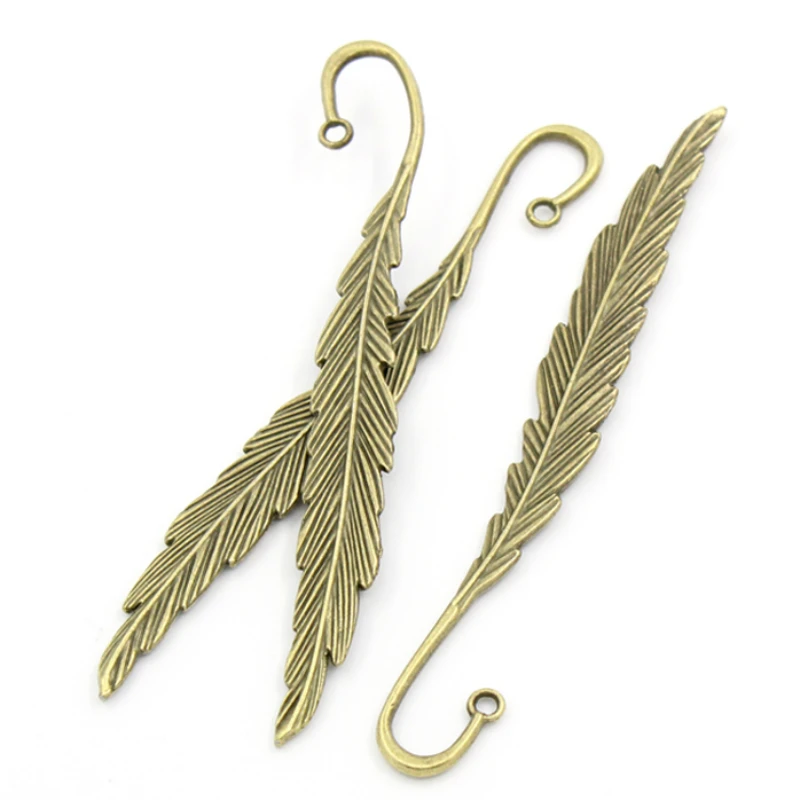 Antique-Copper-Silver-Tone-Antique-Silver-Antique-Bronze-Zinc-Alloy-Feather-Charm-Bookmarks-Home-Office-Storage (4)
