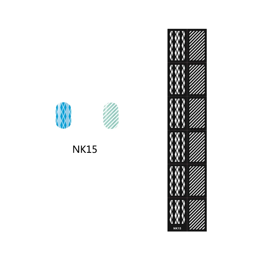 1 шт. Модная волна Стиль Аэрограф Для блесток трафарет штампы для ногтей красящий лак Дизайн Маникюр стемпинг для украшения ногтей инструмент-шаблон NK05