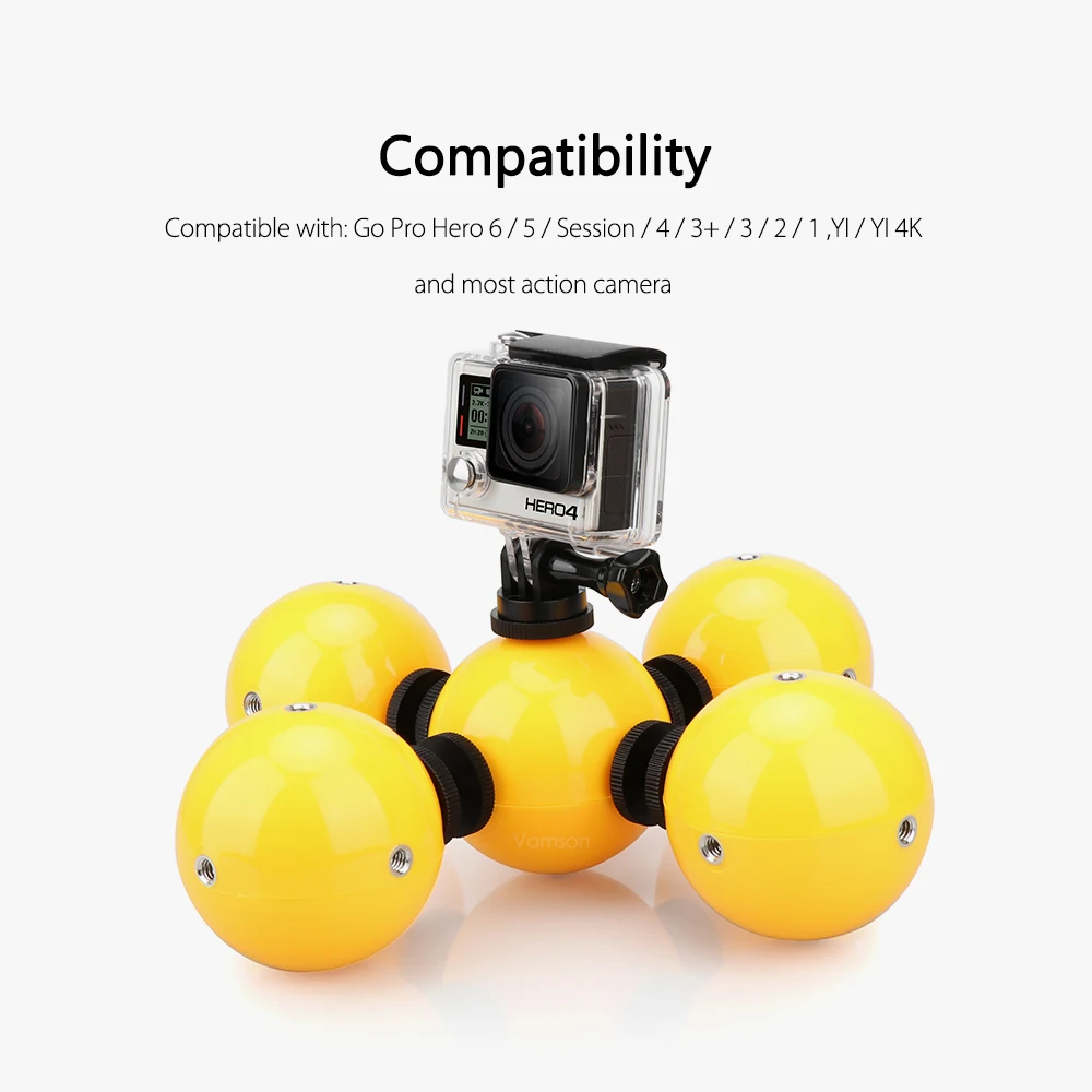 Vamson аксессуары для Gopro Hero7 6 5 4 3 Подводный Плавающий шар плавающий держатель для дайвинга для SJCAM для Xiaomi Yi 4k камеры VP610