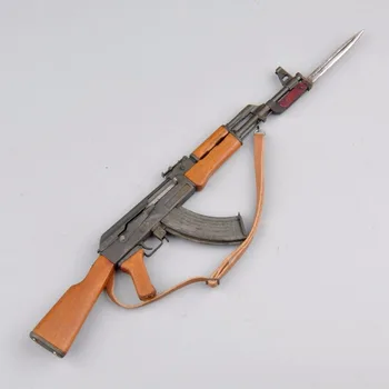 

1/6 Scale Weapon Model AK47 Metal Gun Model With Bayonet for 12 inches Action Figures Accessories