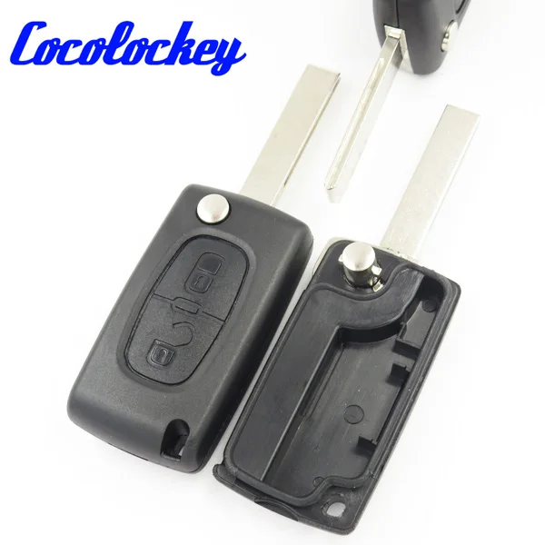 Cocolockey 2 кнопочный пульт дистанционного управления флип ключ для PEUGEOT 307 308 107 207 407 408