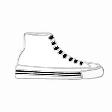 2017 The sample Canvas Shoes Black White Enamel Lapel Pin Brooch Pin Hat collar for women