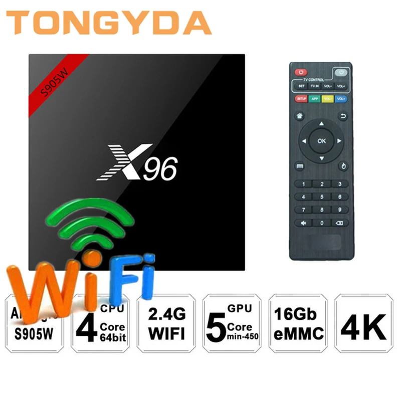 

TONGYDA X96 mini TV BOX Android 7.1 OS Smart TV Box 2GB 16GB Amlogic S905W Quad Core 2.4GHz WiFi Set top box 1GB 8GB X96mini