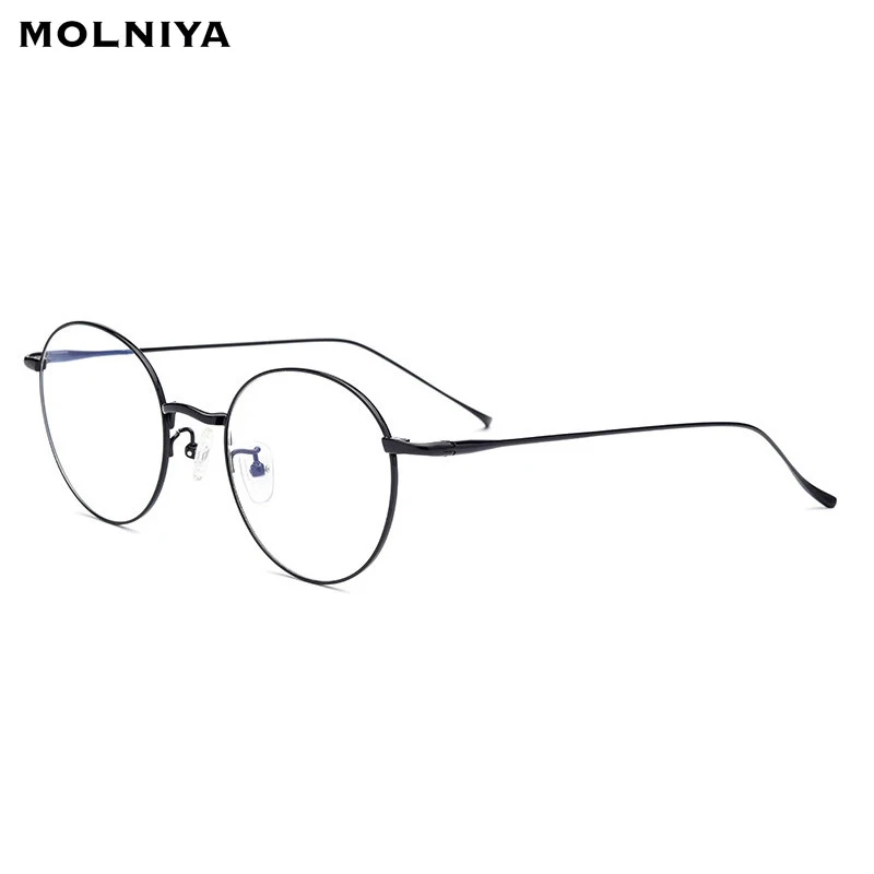 

Gold B Titanium Glasses Frame Women Ultralight Retro Oval Eyeglasses Men Spectacles Myopia Optical Eyewear GD11