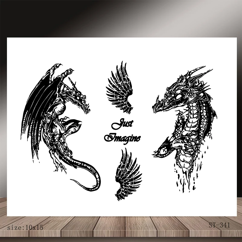 

AZSG Double Dragon Clear Stamps/Stamp/For Scrapooking/Card Making/Silicone Stamps/Decoration Crafts