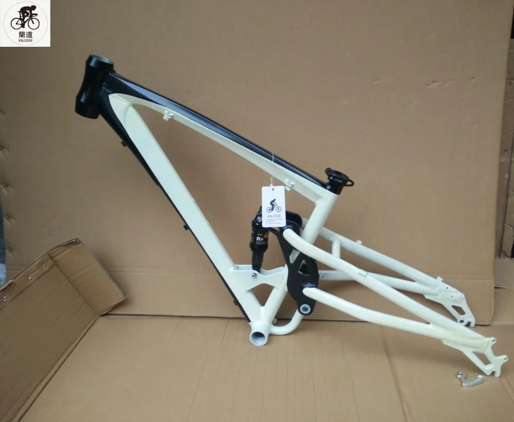 Cheap Kaloss Air suspension DH/AM  frame  Bike snow  26*4.0 inch  Fat/Snow  bike frame  Full suspension  DIY colors   26*17 inch , 17
