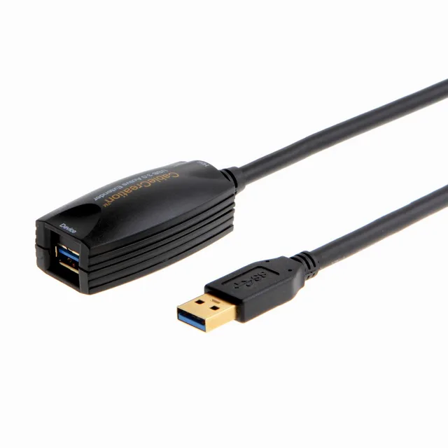 CableCreation Gold (Long 16FT) Super Speed USB 3.0 Active Extension Cable,SB 3.0 Extender USB A-Male to A-Female Cable,5m,black