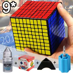 Новый 9x9x9 9,2 см Скорость Magic Cube 5 костюм комплект профессиональный головоломки Neo Cubo Магическая наклейка игрушки для детей взрослых