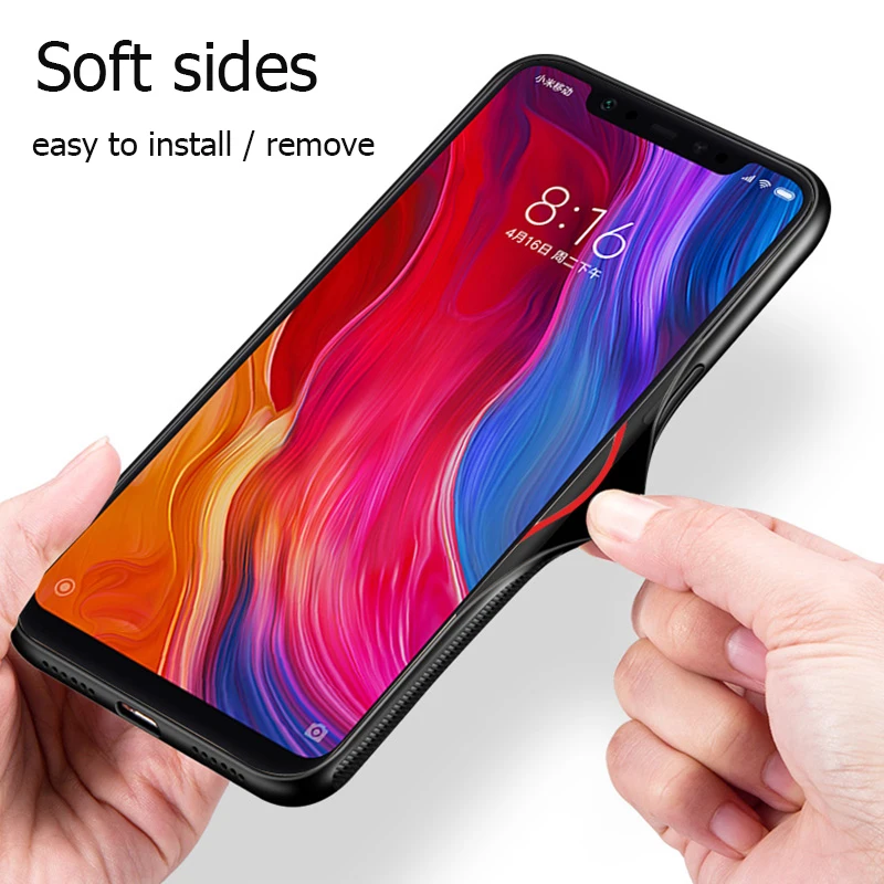 Чехол для Xiaomi Mi Max 3 роскошное глянцевое закаленное стекло мягкая силиконовая