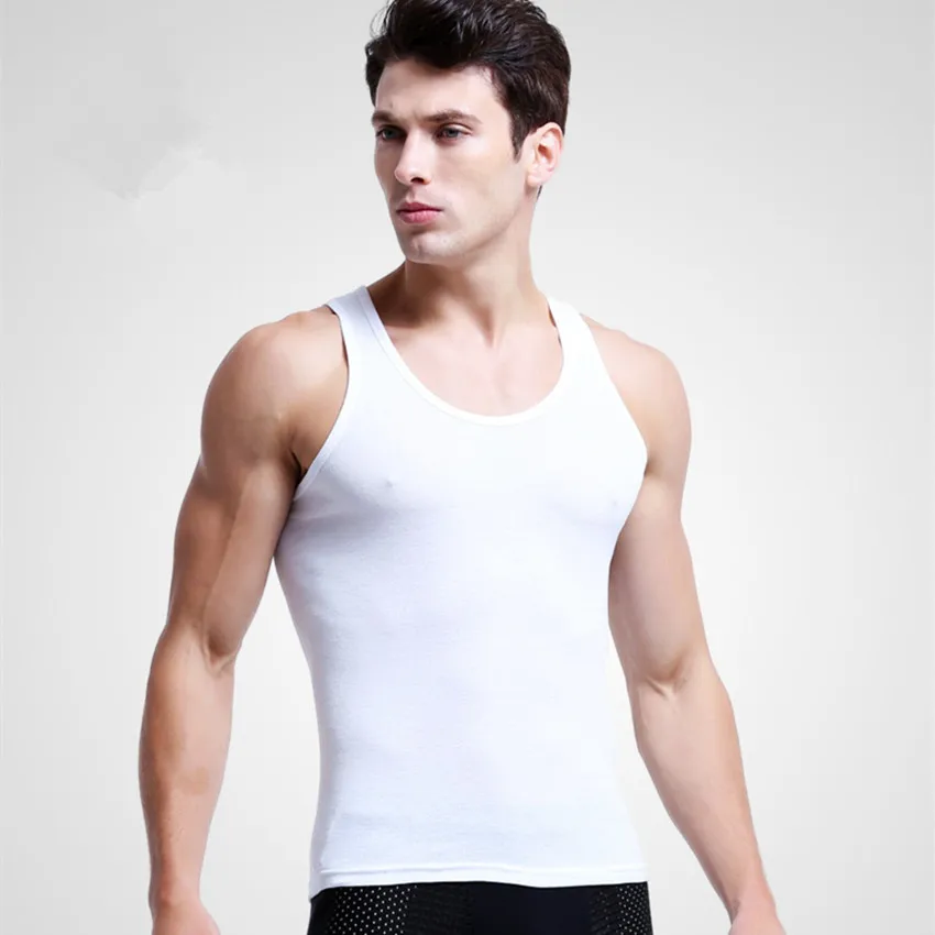 

Man's Cotton Solid Seamless Underwear Brand Clothing Mens Sleeveless Tank Vest Comfortable Undershirt Mens Undershirts