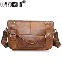 COMFORSKIN Men Messenger Bag New Arrivals Cover Style Vintage Men Leather Bag High Quality Cowhide Leather Men Cross-body Bags COMFORSKIN Men Messenger Bag New Arrivals Cover Style Vintage Men Leather Bag High Quality Cowhide Leather Men Cross-body Bags