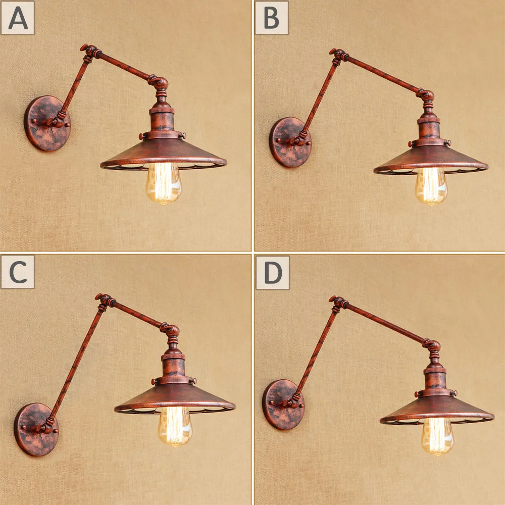 

Rusty industrial bedroom Vintage Iron aisle staircase corridor creative restaurant wall lamp led wall light RWL0061