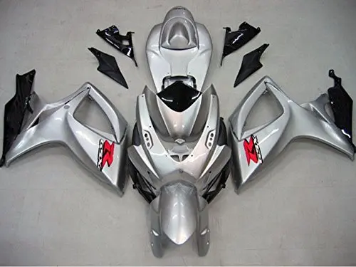 

Silver ABS Plastic Motorcycle Complete Injection Fairing Kit Bodywork for 2006-2007 Suzuki GSXR GSX-R 600 750 Molding Set