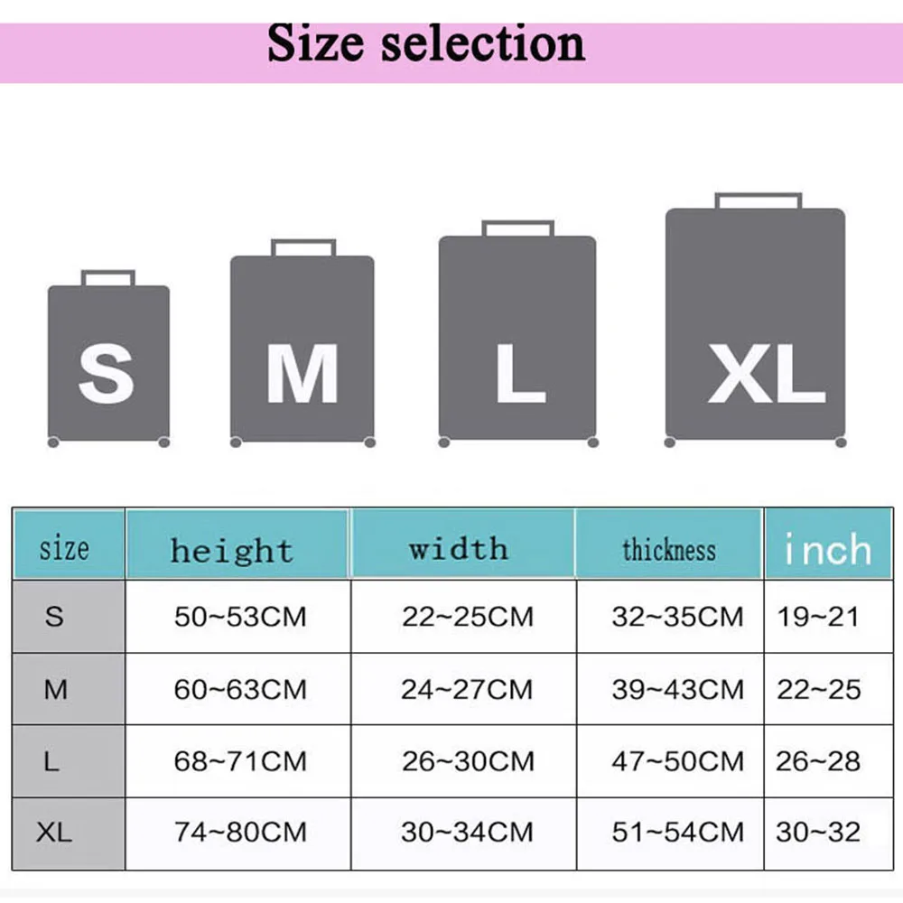 Плотный Эластичный Защитный чехол для путешествий, сплошной цвет, пылезащитный чехол для багажа, 9 цветов на выбор, Чехол для багажа, аксессуары для путешествий