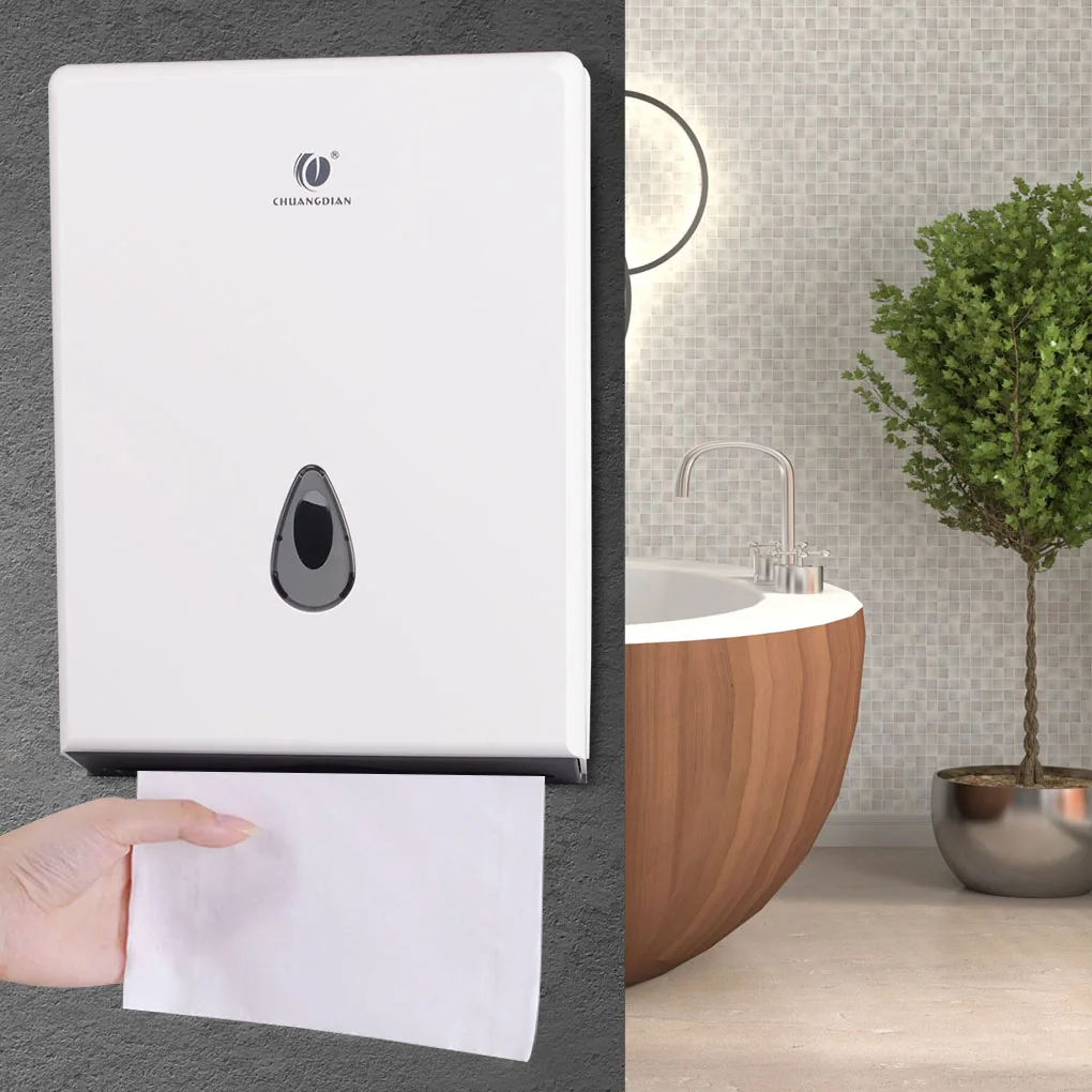 

2018 New Tissue Paper Towel Dispenser Box Cover Wall Mounted Multifold Paper Dispenser Napkins Holder Container