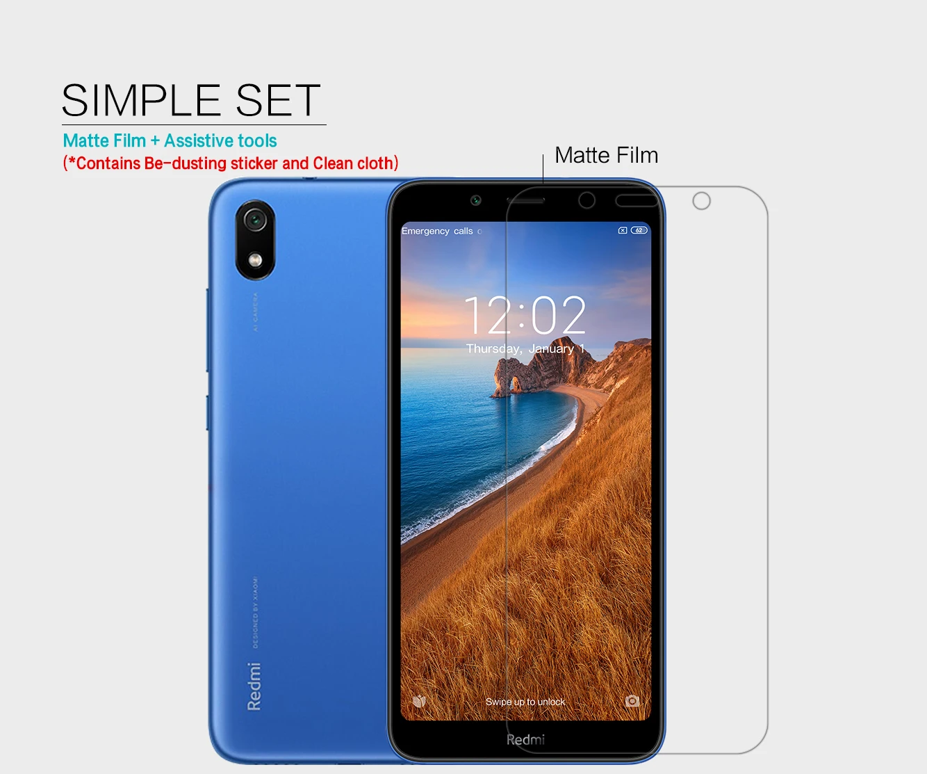 2 шт для NILLKIN Xiaomi Redmi 7A Защитная пленка NILLKIN Кристально Чистая матовая защитная пленка для Xiaomi Redmi 7A