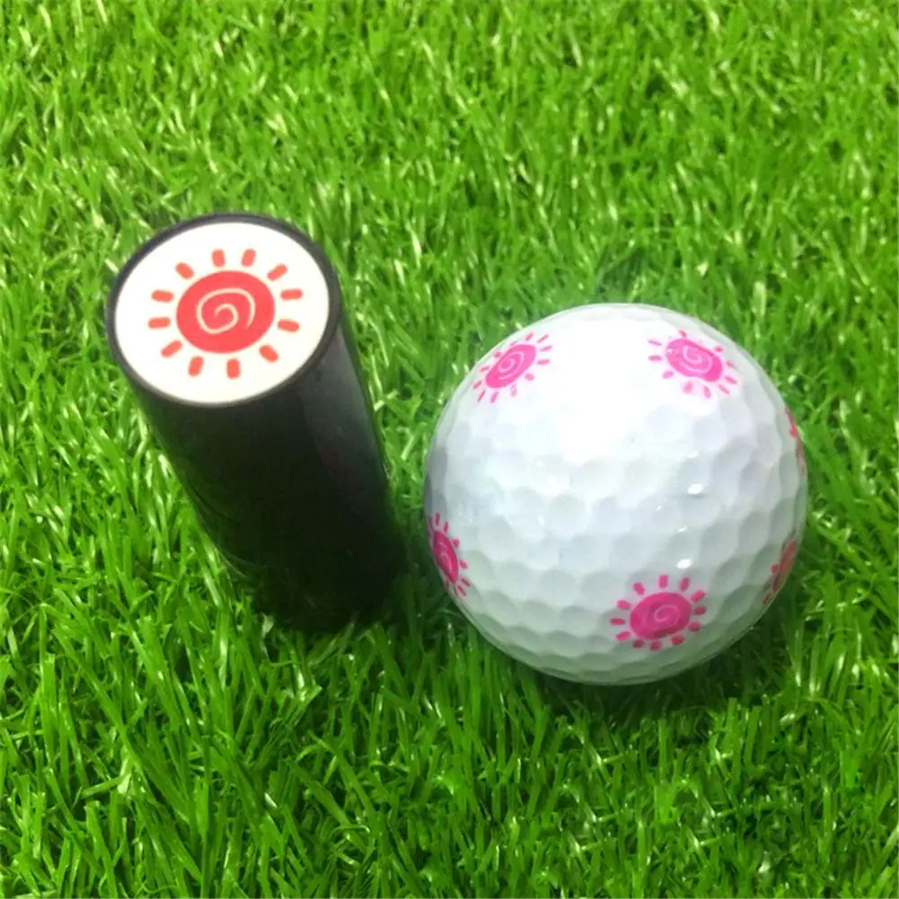 1 шт. цветной Быстросохнущий мячик для гольфа, штамп, стойкий маркер для гольфа, маркер, печать для гольфа, подарок для гольфа, сувенир