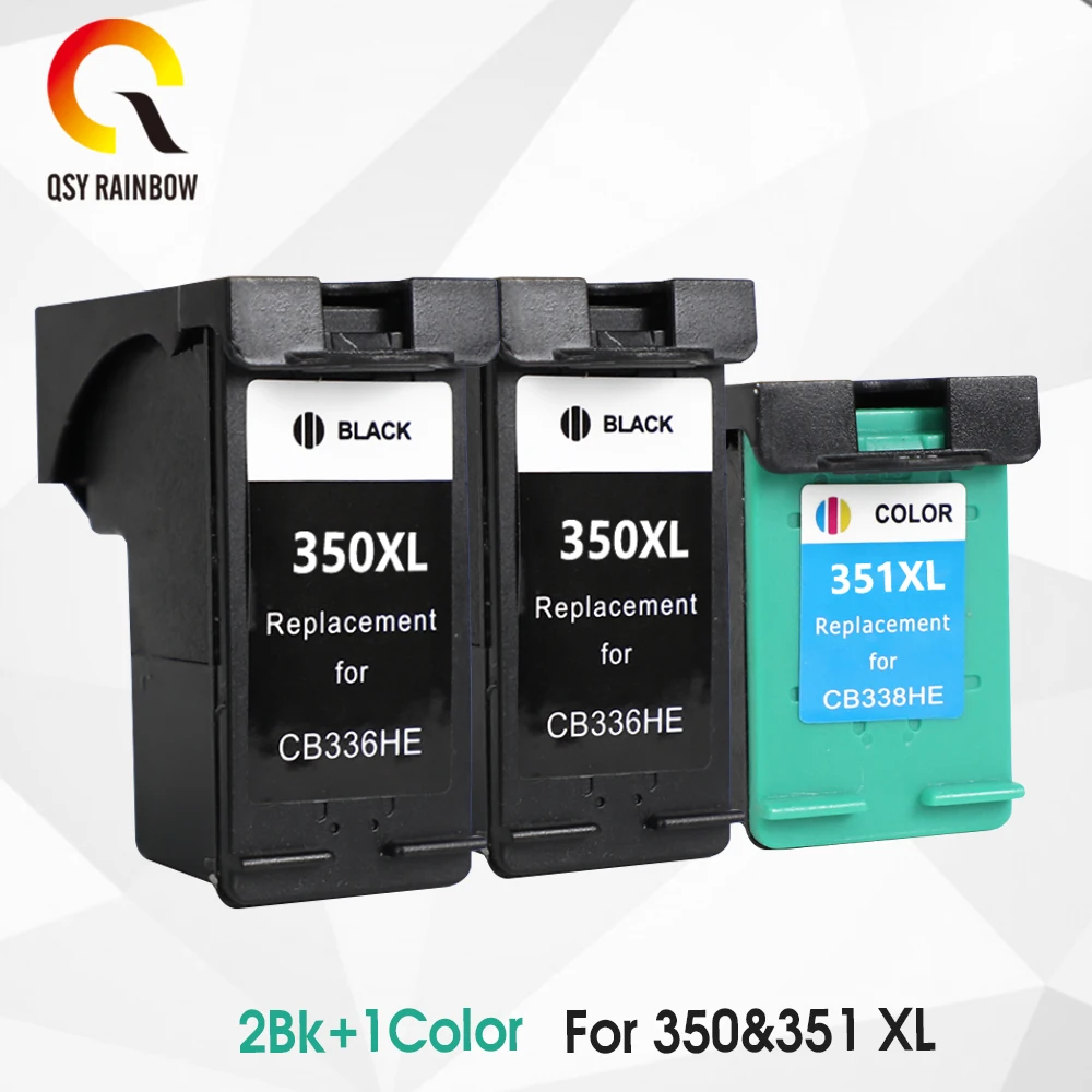 QSYRAINBOW Refilled 350XL 351XL Cartridge Replacement for HP 350 351 hp350 Ink Deskjet D4260 4260 D4360 C4200 C4480 | Компьютеры и