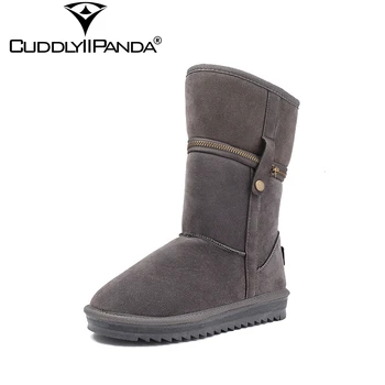 

CuddlyIIPanda 2019 New Detachable Upper Snow Boots Women Winter Boots Thickened Faux Fur Mid-calf Boots Short Plush Botas Mujer