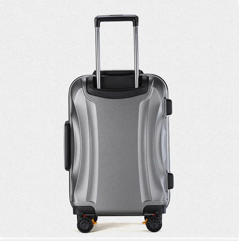 PC бизнес путешествия чемодан на колёсиках алюминиевый каркас сплав Спиннер колеса самолет чемодан носить на колесиках 2" 24" дюймов