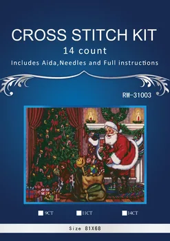 

christmas Man Year cross needlework crafts similar dmc embroidery cross thread stitch cross counted cross stitch kits