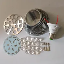 DIY E27 винт лампы 18 Вт корпус части Светодиодный точечный светильник E27 18 Вт светодиодный par Светильник Корпус Комплект diy Аксессуары Алюминиевый радиатор винт
