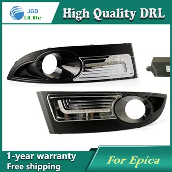 

Free shipping !12V 6000k LED DRL Daytime running light case for Chevrolet Epica 2008-2012 fog lamp frame Fog light Car styling