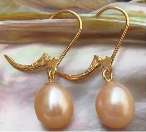 GENUINE 11-13 MM AAA PINK SOUTH SEA PEARL EARRINGS SOLID | Украшения и аксессуары