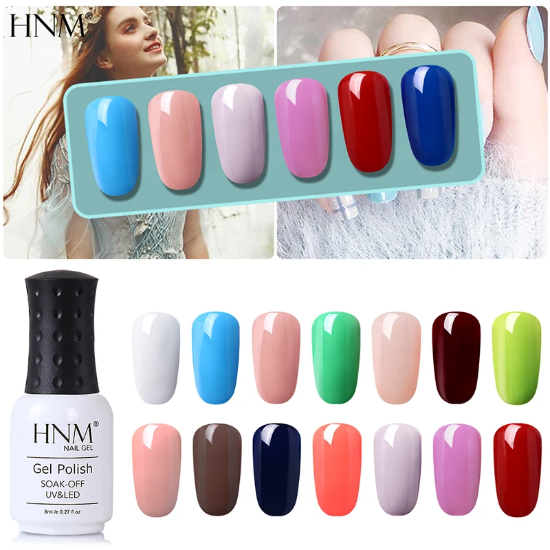 

HNM 8ML One Step Gel Nail Polish No Need Top Base Coat Need UV LED Lamp Gel Vernis Semi Permanent Remove by Alcohol