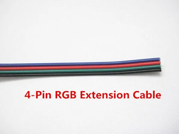 4 контактный Удлинительный кабель 22awg 1m2m3m4m5m6m7m8m9m10m для RGB светодиодной ленты