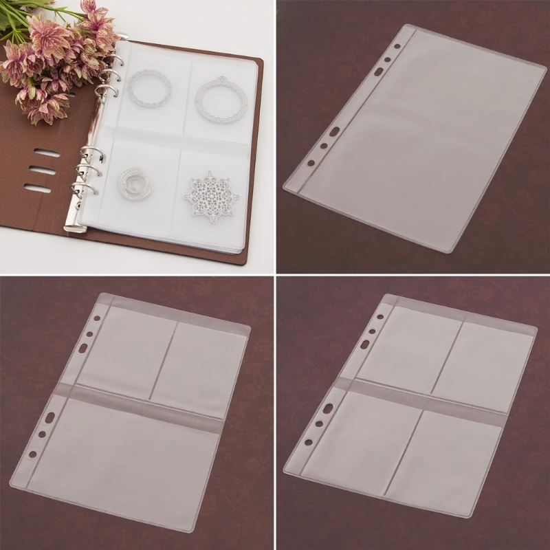 5 листов DIY Скрапбукинг режущие штампы трафарет для хранения книга Коллекция альбом обложка прозрачный пластик 4 стиля внутренняя страница