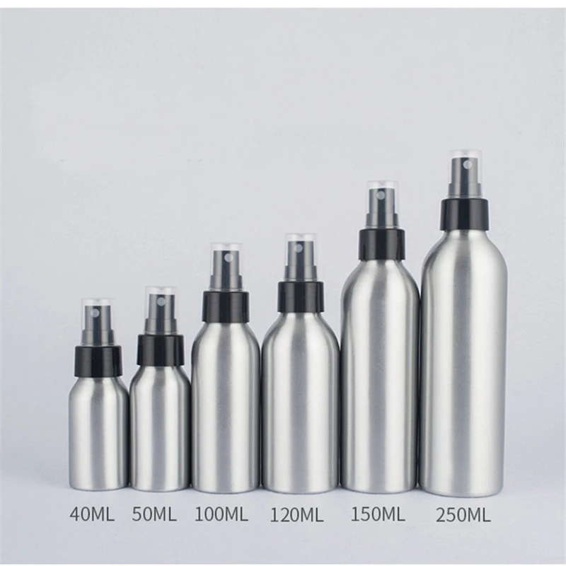 2pcs 40-250ml aluminum bottle High grade Aluminum bottle spray smooth nozzle Cosmetic bottling wholesale BQ051 2pcs 40-250ml aluminum bottle High grade Aluminum bottle spray smooth nozzle Cosmetic bottling wholesale BQ051